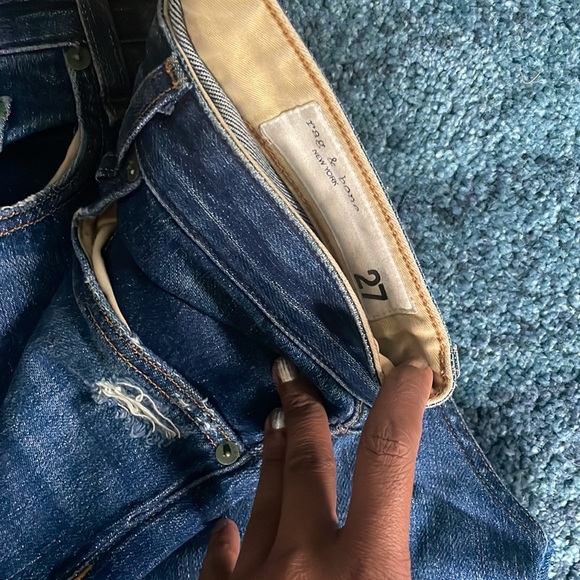 rag & bone Mid Rise Boyfriend Denim Jeans Size:27 - Picture 6 of 6